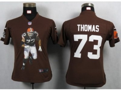 NEW Womens Cleveland Browns 73 Thomas Brown Portrait Fashion Game Jerseys NEW Womens Cleveland Browns 73 Thomas Brown Portrait Fashion Game Jerseys