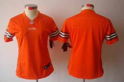 Women NEW Cleveland Browns Blank Orange Jerseys Women NEW Cleveland Browns Blank Orange Jerseys