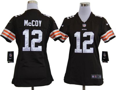 Women Nike Cleveland Browns 12 Colt McCoy Brown Jerseys