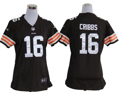 Women Nike Cleveland Browns 16 Joshua Cribbs Brown Jerseys