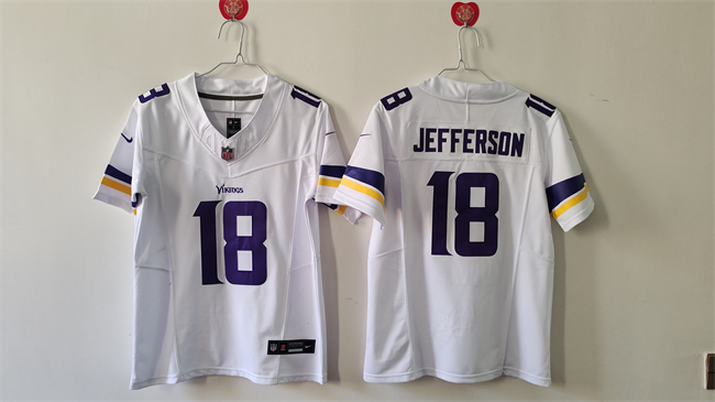 Youth Minnesota Vikings #18 Justin Jefferson White F.U.S.E. Vapor Untouchable Limited Stitched Jersey Youth Minnesota Vikings #18 Justin Jefferson White F.U.S.E. Vapor Untouchable Limited Stitched Jersey