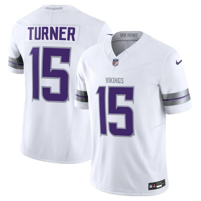 Youth Minnesota Vikings #15 Dallas Turner White F.U.S.E. Winter Warrior Limited Stitched Jersey Youth Minnesota Vikings #15 Dallas Turner White F.U.S.E. Winter Warrior Limited Stitched Jersey