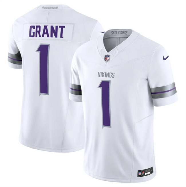 Youth Minnesota Vikings #1 Bud Grant White F.U.S.E. Winter Warrior Limited Stitched Jersey Youth Minnesota Vikings #1 Bud Grant White F.U.S.E. Winter Warrior Limited Stitched Jersey