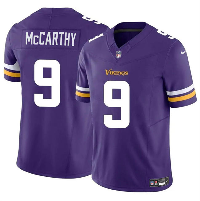 Youth Minnesota Vikings #9 J.J. McCarthy Purple 2024 Draft F.U.S.E. Vapor Untouchable Limited Stitched Jersey Youth Minnesota Vikings #9 J.J. McCarthy Purple 2024 Draft F.U.S.E. Vapor Untouchable Limited Stitched Jersey
