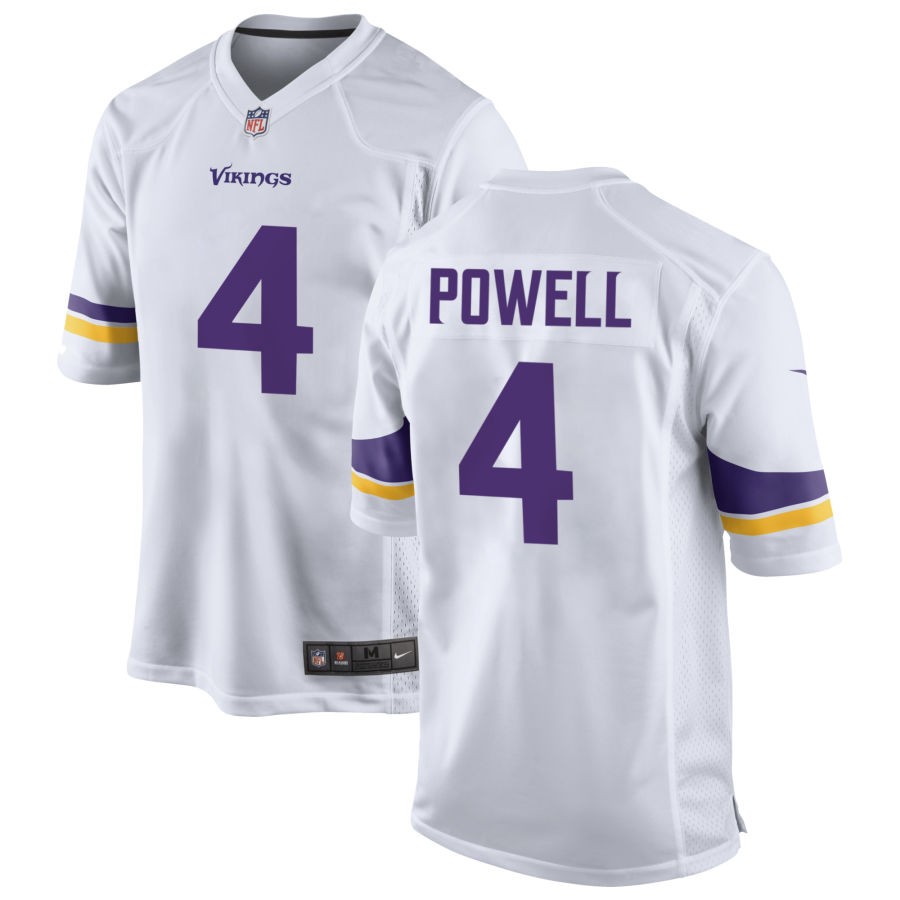 Youth Minnesota Vikings #4 Brandon Powell White Vapor Untouchable Stitched Jersey Youth Minnesota Vikings #4 Brandon Powell White Vapor Untouchable Stitched Jersey