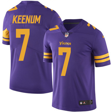 Nike Vikings #7 Case Keenum Purple Youth Stitched NFL Limited Rush Jersey Nike Vikings #7 Case Keenum Purple Youth Stitched NFL Limited Rush Jersey