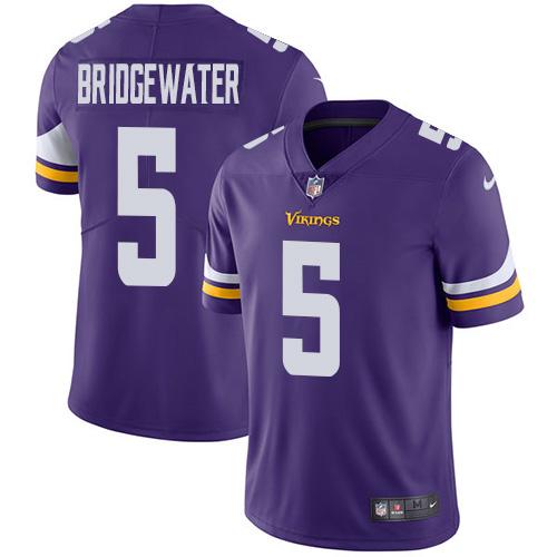 Nike Vikings #5 Teddy Bridgewater Purple Team Color Youth Stitched NFL Vapor Untouchable Limited Jersey Nike Vikings #5 Teddy Bridgewater Purple Team Color Youth Stitched NFL Vapor Untouchable Limited Jersey