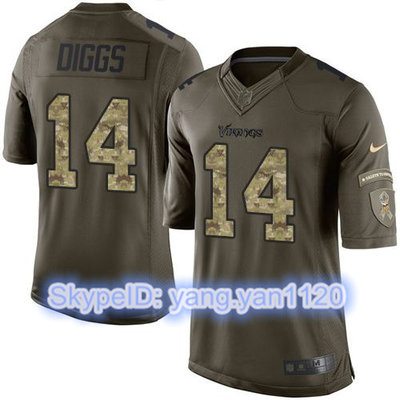 Nike Vikings #14 Stefon Diggs Green Youth Stitched NFL Limited Salute to Service Jersey Nike Vikings #14 Stefon Diggs Green Youth Stitched NFL Limited Salute to Service Jersey