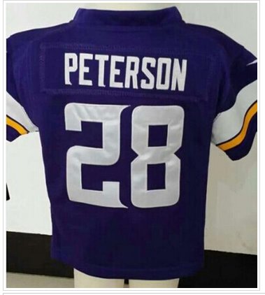 Toddler Vikings #28 Adrian Peterson Purple Team Color Stitched NFL Elite Jersey