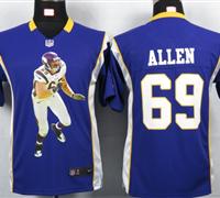 Youth Nike Minnesota Vikings 69 Allen Purple Portrait Fashion Game Jerseys Youth Nike Minnesota Vikings 69 Allen Purple Portrait Fashion Game Jerseys
