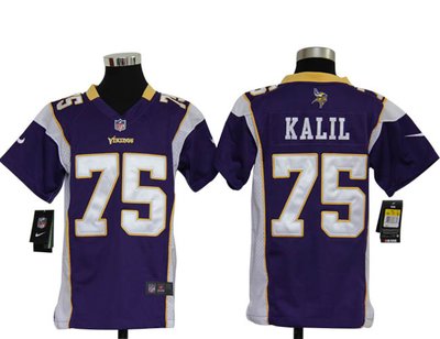 Youth Nike NFL Minnesota Vikings 75 Matt Kalil Purple Jerseys Youth Nike NFL Minnesota Vikings 75 Matt Kalil Purple Jerseys