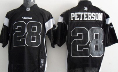 Minnesota Vikings 28 Adrian Peterson Youth Black Jersey