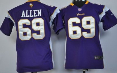 Youth Nike NFL Minnesota Vikings 69 Jared Allen Purple Jerseys