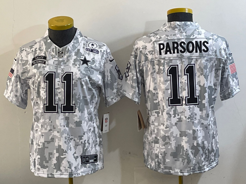 Youth Dallas Cowboys #11 Micah Parsons 2024 F.U.S.E Arctic Camo Salute To Service Limited Stitched Football Jersey 3 Youth Dallas Cowboys #11 Micah Parsons 2024 F.U.S.E Arctic Camo Salute To Service Limited Stitched Football Jersey 3
