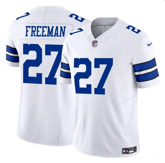 Youth Dallas Cowboys #27 Royce Freeman White 2023 F.U.S.E Vapor Untouchable Limited Stitched Football Jersey Youth Dallas Cowboys #27 Royce Freeman White 2023 F.U.S.E Vapor Untouchable Limited Stitched Football Jersey