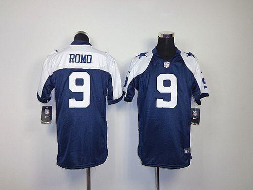 Nike Cowboys #9 Tony Romo Navy Blue Thanksgiving Youth Throwback Stitched NFL Elite Jersey Nike Cowboys #9 Tony Romo Navy Blue Thanksgiving Youth Throwback Stitched NFL Elite Jersey