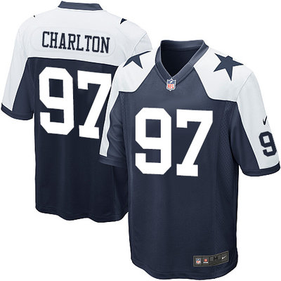 Nike Cowboys #97 Taco Charlton Navy Blue Thanksgiving Youth Stitched NFL Throwback Elite Jersey Nike Cowboys #97 Taco Charlton Navy Blue Thanksgiving Youth Stitched NFL Throwback Elite Jersey