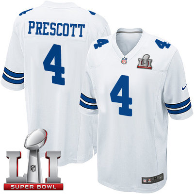 Nike Cowboys #4 Dak Prescott White Youth Stitched NFL Super Bowl LI 51 Elite Jersey Nike Cowboys #4 Dak Prescott White Youth Stitched NFL Super Bowl LI 51 Elite Jersey