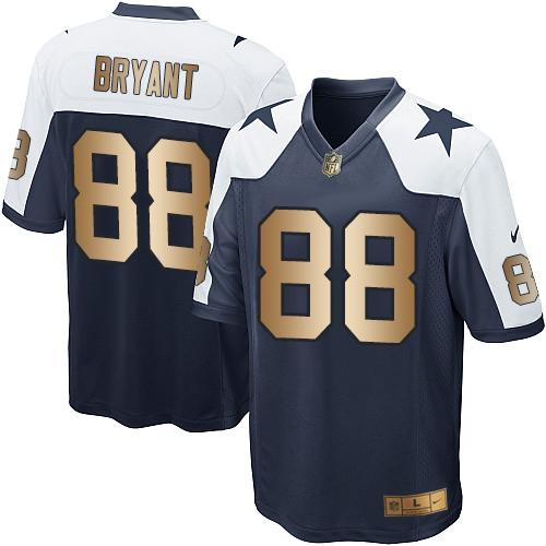 Nike Cowboys #88 Dez Bryant Navy Blue Thanksgiving Throwback Youth Stitched NFL Elite Gold Jersey Nike Cowboys #88 Dez Bryant Navy Blue Thanksgiving Throwback Youth Stitched NFL Elite Gold Jersey