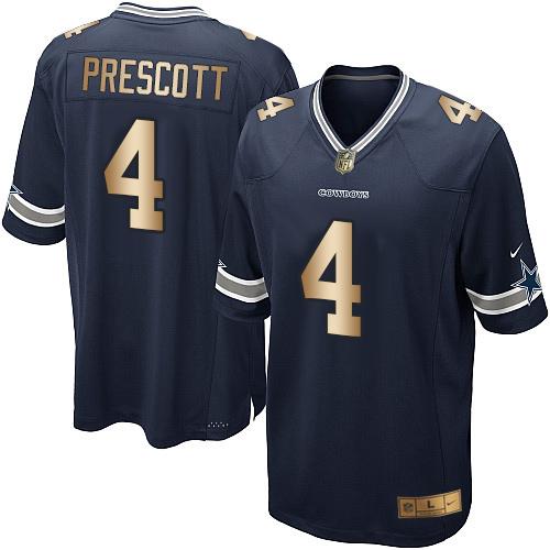 Nike Cowboys #4 Dak Prescott Navy Blue Team Color Youth Stitched NFL Elite Gold Jersey Nike Cowboys #4 Dak Prescott Navy Blue Team Color Youth Stitched NFL Elite Gold Jersey