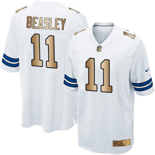 Nike Cowboys #11 Cole Beasley White Youth Stitched NFL Elite Gold Jersey Nike Cowboys #11 Cole Beasley White Youth Stitched NFL Elite Gold Jersey
