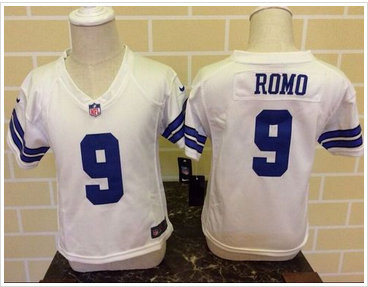 Toddler Nike Cowboys #9 Tony Romo White Stitched NFL Elite Jersey Toddler Nike Cowboys #9 Tony Romo White Stitched NFL Elite Jersey