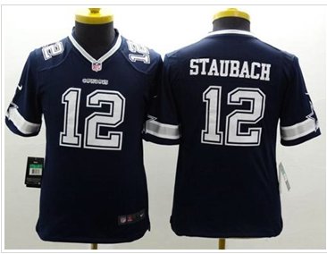 Youth NEW Cowboys #12 Roger Staubach Navy Blue Team Color NFL Limited Jersey Youth NEW Cowboys #12 Roger Staubach Navy Blue Team Color NFL Limited Jersey
