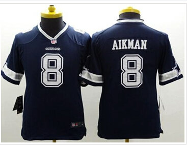 Youth NEW Cowboys #8 Troy Aikman Navy Blue Team Color NFL Limited Jersey Youth NEW Cowboys #8 Troy Aikman Navy Blue Team Color NFL Limited Jersey