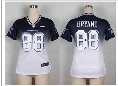 NEW Cowboys #88 Dez Bryant Navy Blue White Women's Stitched NFL Elite Fadeaway Fashion Jersey NEW Cowboys #88 Dez Bryant Navy Blue White Women's Stitched NFL Elite Fadeaway Fashion Jersey