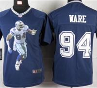 Nike youth Dallas Cowboys #94 Ware Blue Portrait Fashion Game Jerseys Nike youth Dallas Cowboys #94 Ware Blue Portrait Fashion Game Jerseys