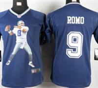 Nike youth Dallas Cowboys #9 Romo Blue Portrait Fashion Game Jerseys Nike youth Dallas Cowboys #9 Romo Blue Portrait Fashion Game Jerseys
