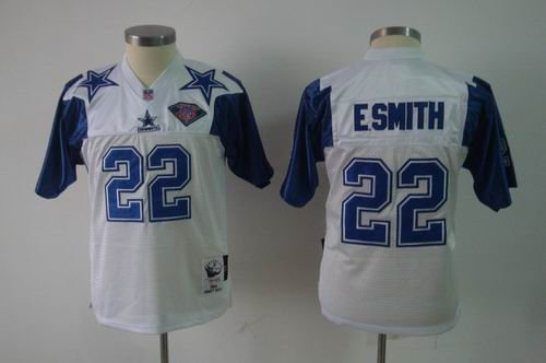 Youth Dallas Cowboys 22 E SMITH 75TH Throwback jerseys White MitchellandNess jerseys Youth Dallas Cowboys 22 E SMITH 75TH Throwback jerseys White MitchellandNess jerseys