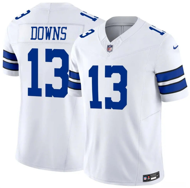 Yotuh Dallas Cowboys #13 Caleb Downs White Vapor Untouchable Limited Stitched Football Jersey