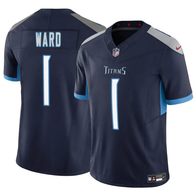 Youth Tennessee Titans #1 Cameron Ward Navy 2025 Draft F.U.S.E. Vapor Limited Stitched Football Jersey Youth Tennessee Titans #1 Cameron Ward Navy 2025 Draft F.U.S.E. Vapor Limited Stitched Football Jersey