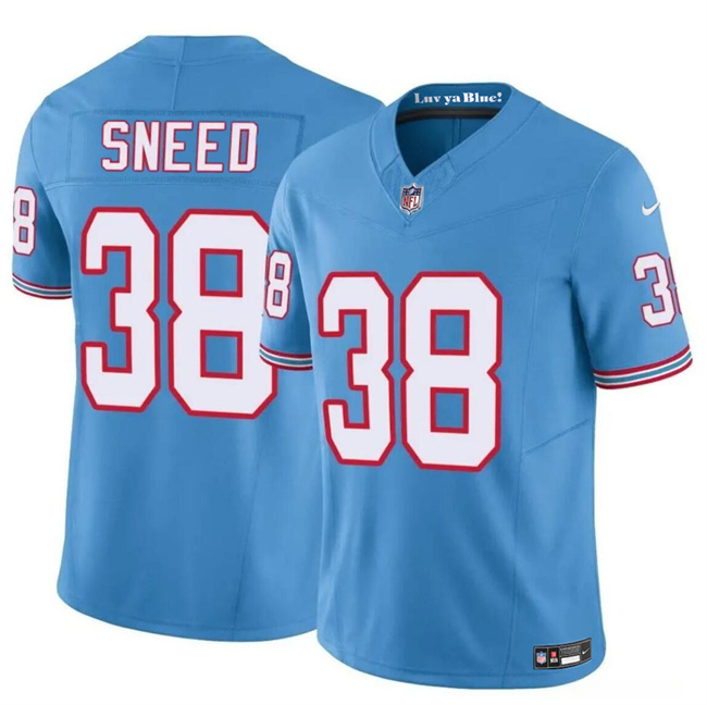 Youth Tennessee Titans #38 L'Jarius Sneed Blue 2024 F.U.S.E Throwback Vapor Limited Stitched Football Jersey Youth Tennessee Titans #38 L'Jarius Sneed Blue 2024 F.U.S.E Throwback Vapor Limited Stitched Football Jersey