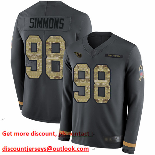 Titans #98 Jeffery Simmons Anthracite Salute to Service Youth Stitched Football Limited Therma Long Sleeve Jersey Titans #98 Jeffery Simmons Anthracite Salute to Service Youth Stitched Football Limited Therma Long Sleeve Jersey
