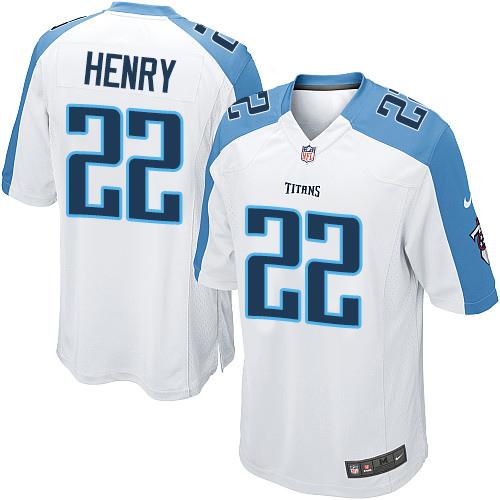 Nike Titans #22 Derrick Henry White Youth Stitched NFL Elite Jersey Nike Titans #22 Derrick Henry White Youth Stitched NFL Elite Jersey
