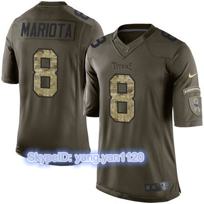 Nike Titans #8 Marcus Mariota Green Youth Stitched NFL Limited Salute to Service Jersey