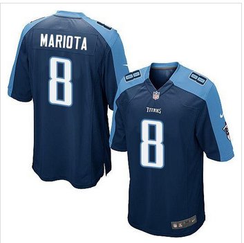 Youth New Titans #8 Marcus Mariota Navy Blue Alternate Stitched NFL Elite Jersey