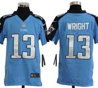 Youth Nike NFL Tennessee Titans 13 Kendall Wright Blue Jerseys