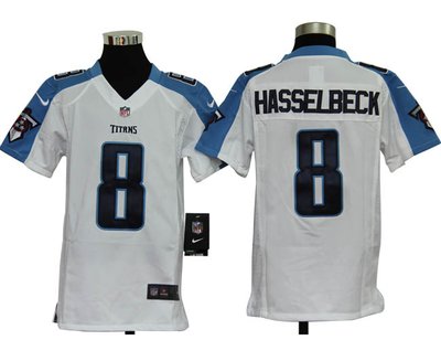 Youth Nike Tennessee Titans 8 Matt Hasselbeck White Jerseys