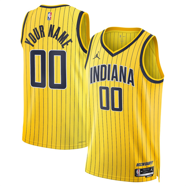 Men's Indiana Pacers Active Player Custom Yellow 2026 27 Statement Edition Stitched Basketball Jersey