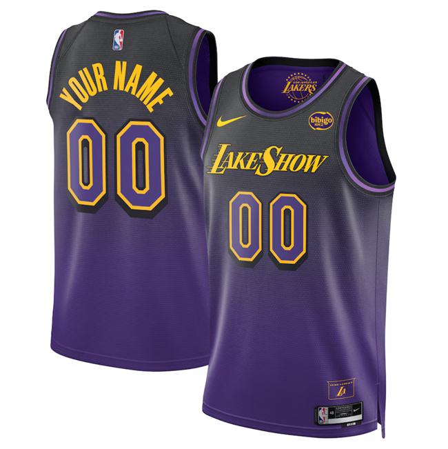 Men's Los Angeles Lakers Active Player Custom Purple 2024 25 City Edition Stitched Basketball Jersey Men's Los Angeles Lakers Active Player Custom Purple 2024 25 City Edition Stitched Basketball Jersey