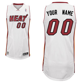 Men's Miami Heat White Custom Authentic Jersey Men's Miami Heat White Custom Authentic Jersey