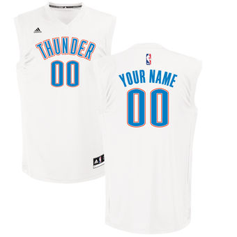 Men's Oklahoma City Thunder adidas White Custom Chase Jersey Men's Oklahoma City Thunder adidas White Custom Chase Jersey
