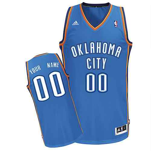 Klahoma City Thunder Custom Swingman Blue Road Jersey