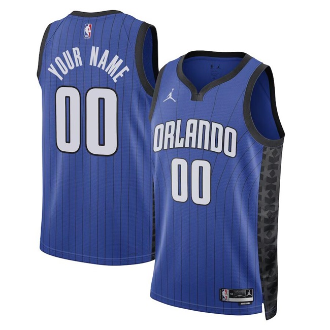 Men's Orlando Magic Active Player Custom Blue Statement Edition Stitched Basketball Jersey Men's Orlando Magic Active Player Custom Blue Statement Edition Stitched Basketball Jersey