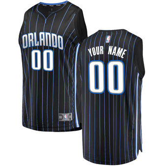 Men's Orlando Magic Black Fast Break Custom Replica Jersey - Statement Edition Men's Orlando Magic Black Fast Break Custom Replica Jersey - Statement Edition