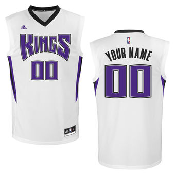 Men's Sacramento Kings adidas White Custom Replica Home Jersey Men's Sacramento Kings adidas White Custom Replica Home Jersey