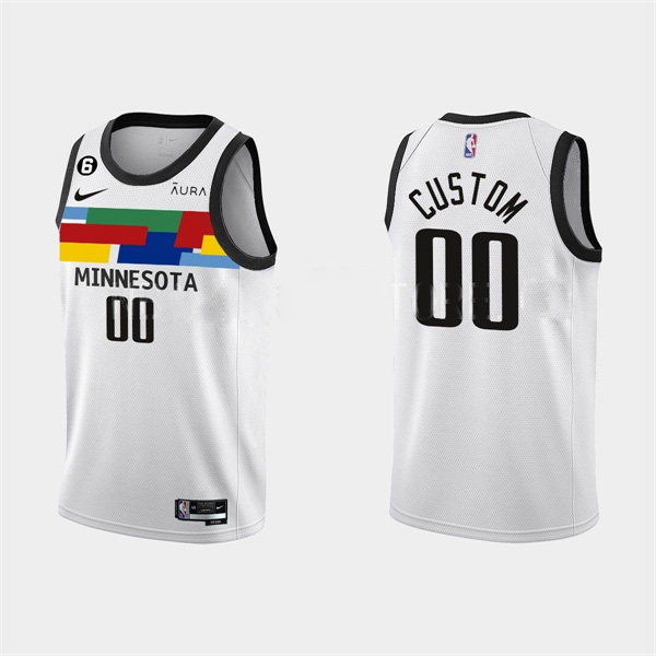 Men's Minnesota Timberwolves Active Player Custom 2022-23 White City Edition Stitched Basketball Jersey Men's Minnesota Timberwolves Active Player Custom 2022-23 White City Edition Stitched Basketball Jersey